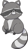 desenho animado fofa guaxinim, animal png