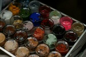 Colourful Makeup in Pots photo