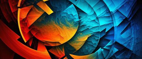 Abstract shape background, geometric colorful backdrop. photo