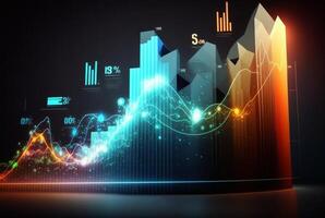 Abstract Background chart stock market. . photo