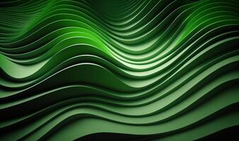Wavy abstract green background. photo