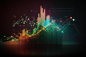Abstract Background chart stock market. . photo