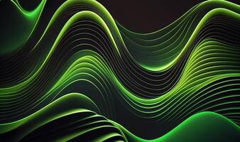 Wavy abstract green background. photo