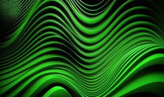 Wavy abstract green background. photo