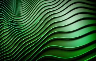 Wavy abstract green background. photo