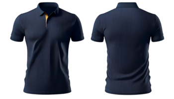 pólo camisa curto manga impressão brincar, 3d renderizar, frente e voltar, cópia de espaço, generativo ai png