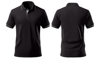 polo camisa corto manga impresión Bosquejo, 3d prestar, frente y atrás, Copiar espacio, generativo ai png