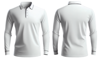 Polo shirt short Sleeve print mockup, 3d render, Front and back, copy space, png