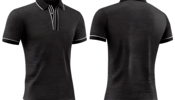 Polo shirt short Sleeve print mockup, 3d render, Front and back, copy space, png