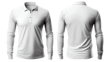 Polo shirt short Sleeve print mockup, 3d render, Front and back, copy space, png