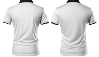 polo camisa corto manga impresión Bosquejo, 3d prestar, frente y atrás, Copiar espacio, generativo ai png