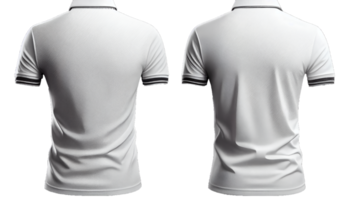 Polo shirt short Sleeve print mockup, 3d render, Front and back, copy space, png