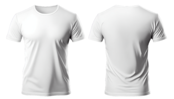 T-Shirt Short Sleeve Men print mockup, 3d render, Front and back, copy space, png