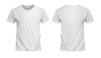 T-Shirt Short Sleeve Men print mockup, 3d render, Front and back, copy space, png