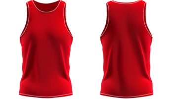 Tank Top print mockup, 3d render, Front and back, copy space, png