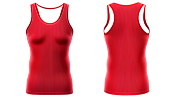 Tank Top print mockup, 3d render, Front and back, copy space, png