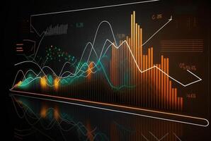 Abstract Background chart stock market. . photo