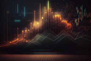 Abstract Background chart stock market. . photo