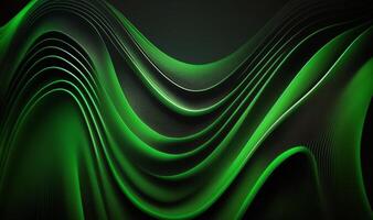 Wavy abstract green background. photo