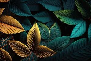 colorful leaves abstract background. photo