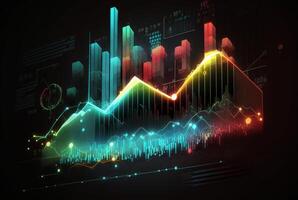 Abstract Background chart stock market. . photo