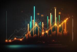 resumen antecedentes gráfico valores mercado. generativo ai. foto