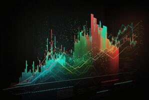 Abstract Background chart stock market. . photo