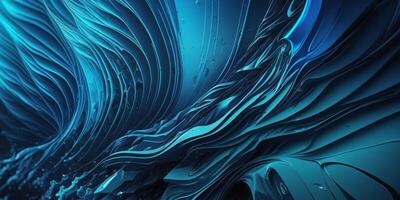 Beautiful abstract blue background with curves, photo