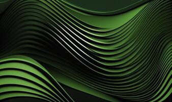 Wavy abstract green background. photo