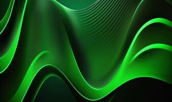 Wavy abstract green background. photo