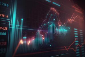 Abstract Background chart stock market. . photo