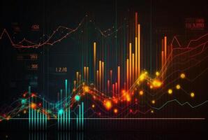 Abstract Background chart stock market. . photo