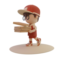 3d Character delivery png