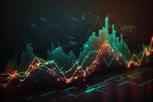 resumen antecedentes gráfico valores mercado. generativo ai. foto