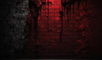 Creepy red wall background. halloween background photo concept.