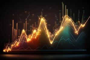 Abstract Background chart stock market. . photo