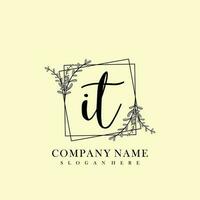 IT Initial beauty floral logo template vector