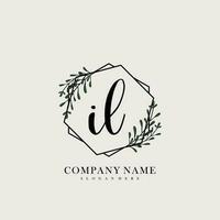 IL Initial beauty floral logo template vector