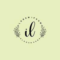 IL Initial beauty floral logo template vector