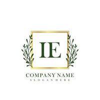 IE Initial beauty floral logo template vector