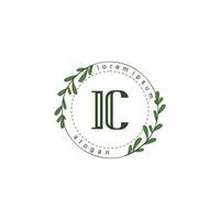 IC Initial beauty floral logo template vector