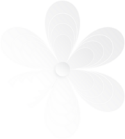 blanc fleur, élément de floral papier couper. papier Couper de fleur forme. icône de Valentin jour, cadeau, ornement, l'amour et printemps symbole. illustration de floral. png