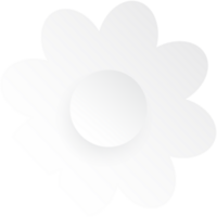 blanc fleur, élément de floral papier couper. papier Couper de fleur forme. icône de Valentin jour, cadeau, ornement, l'amour et printemps symbole. illustration de floral. png