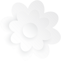 wit bloem, element van bloemen papier snee. papier besnoeiing van bloem vorm geven aan. icoon van Valentijn dag, geschenk, ornament, liefde en voorjaar symbool. illustratie van bloemen. png