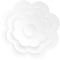 wit bloem, element van bloemen papier snee. papier besnoeiing van bloem vorm geven aan. icoon van Valentijn dag, geschenk, ornament, liefde en voorjaar symbool. illustratie van bloemen. png