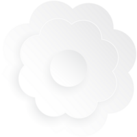 blanc fleur, élément de floral papier couper. papier Couper de fleur forme. icône de Valentin jour, cadeau, ornement, l'amour et printemps symbole. illustration de floral. png