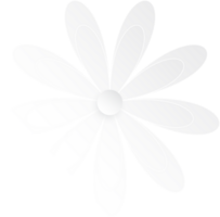 blanco flor, elemento de floral papel cortar. papel cortar de flor forma. icono de enamorado día, regalo, ornamento, amor y primavera símbolo. ilustración de floral. png