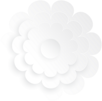 wit bloem, element van bloemen papier snee. papier besnoeiing van bloem vorm geven aan. icoon van Valentijn dag, geschenk, ornament, liefde en voorjaar symbool. illustratie van bloemen. png