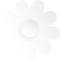 blanco flor, elemento de floral papel cortar. papel cortar de flor forma. icono de enamorado día, regalo, ornamento, amor y primavera símbolo. ilustración de floral. png