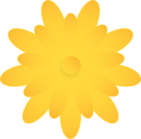 Gelb Blume, Element von Blumen- Papier schneiden. Papier Schnitt von Blume Form. Symbol von Valentinstag Tag, Geschenk, Ornament, Liebe und Frühling Symbol. Illustration von Blumen. png